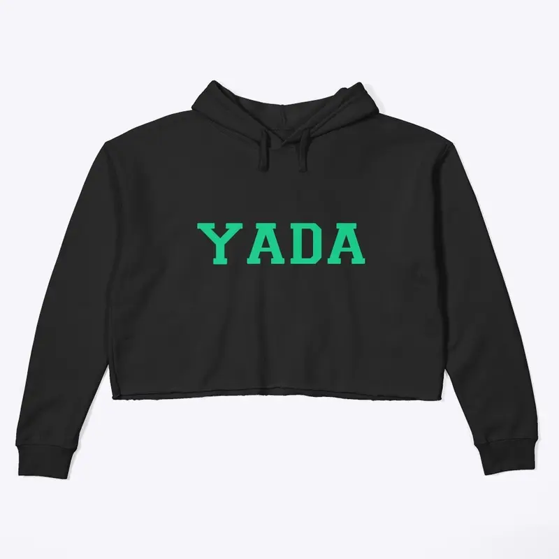 Crop Hoodie-Black/green